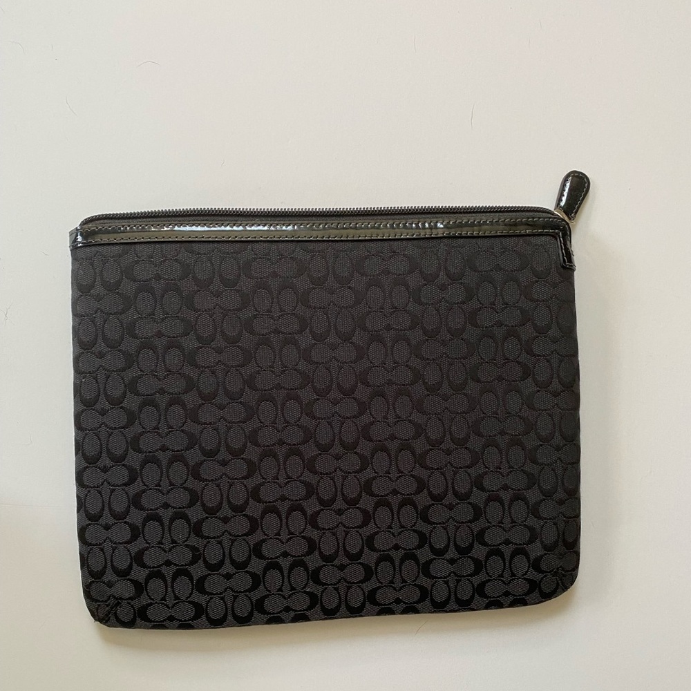 Coach tablet sleeve black 11” long x 8.5 high